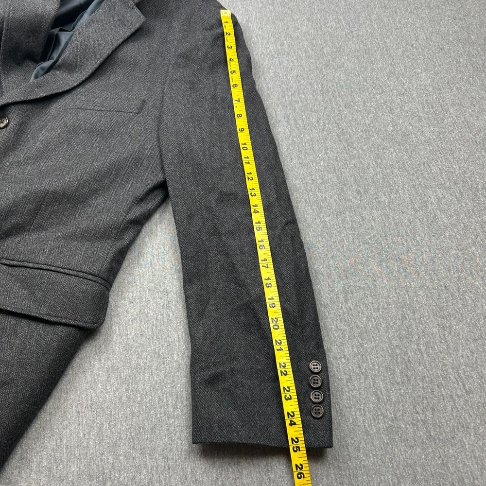 JCrew Legacy Sportcoat Moon Blazer Mens 46R Gray Herringbone 3-Button - Picture 6 of 15